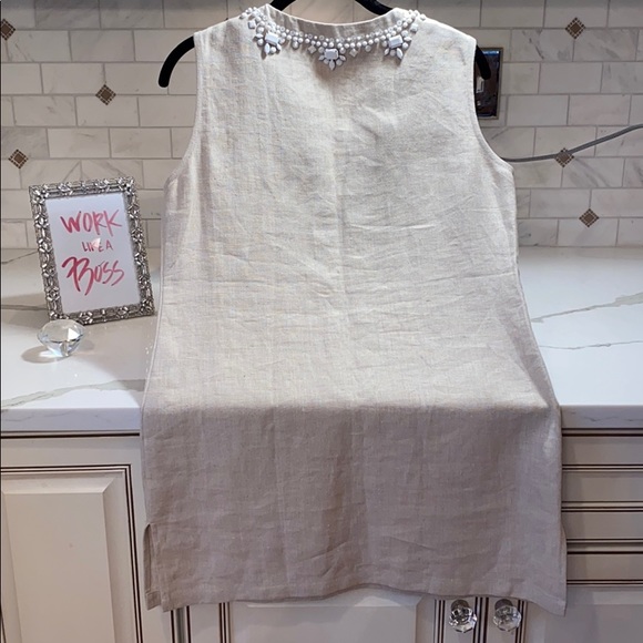 MICHAEL KORS NWOT LINEN BEADED NECK TUNIC SO MIAMI - Picture 6 of 9